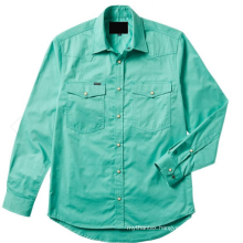 Fashion men Full Button Farm Workshirt LS With Double Pocket